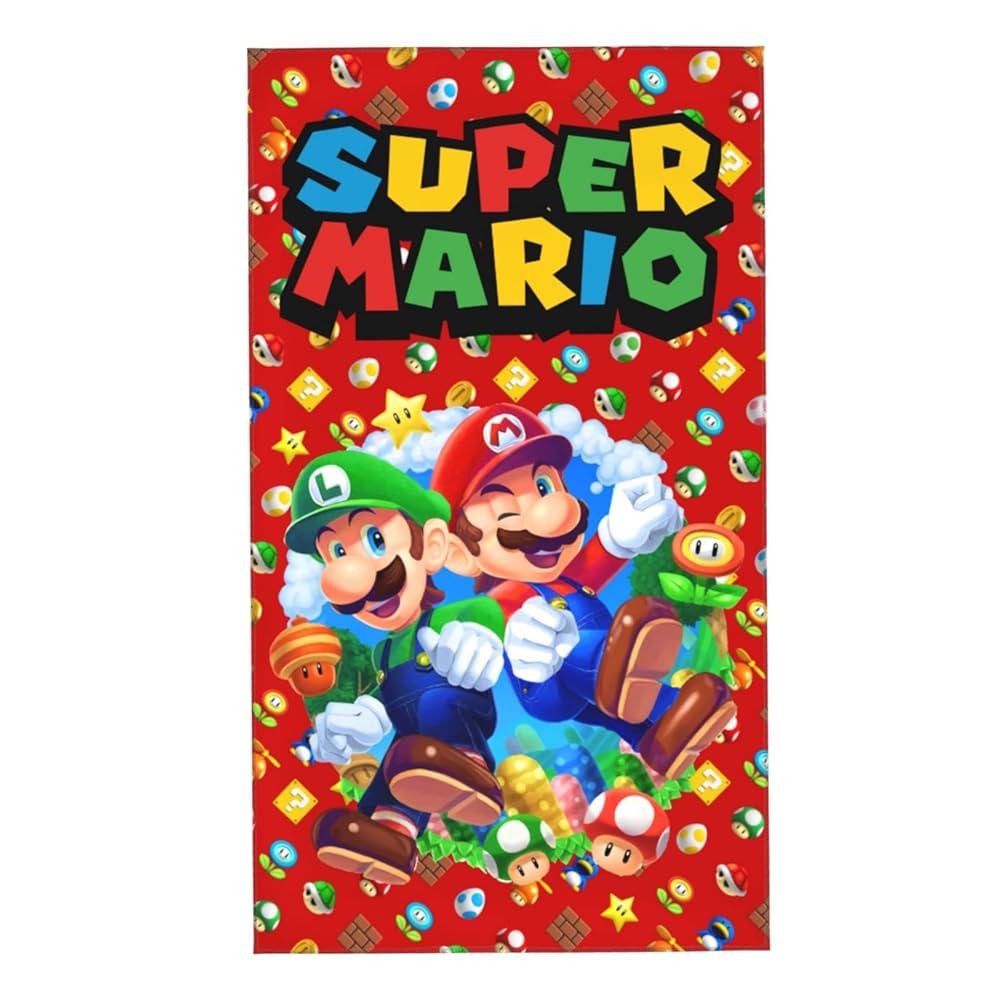Amazon｜Super Mario スーパーマリオのロゴフェイスタオル